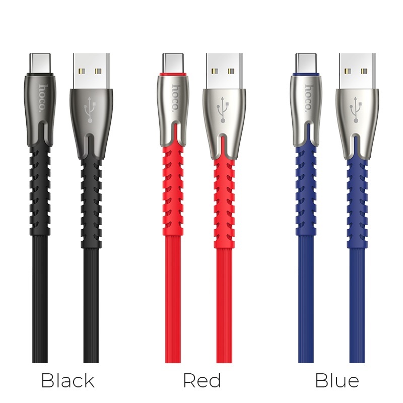  کابل USB به Type-C هوکو مدل U58 به طول 1.2 متر نمای رنگ بندی 
