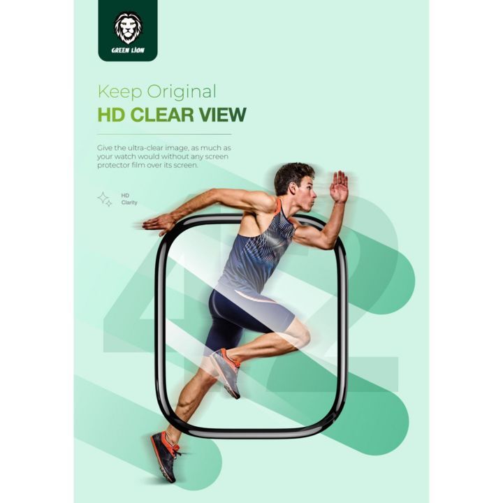  تصویری از محافظ صفحه نمایش گلس 3D گرین لاین برای اپل واچ سری 10 با طراحی شفاف و کیفیت بالا 