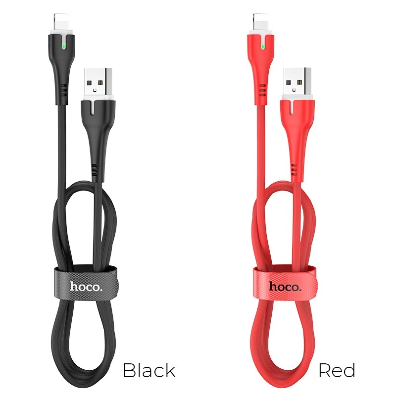  کابل USB به لایتنینگ هوکو مدل X45 به طول 1 متر رنگ قرمز و مشکی 