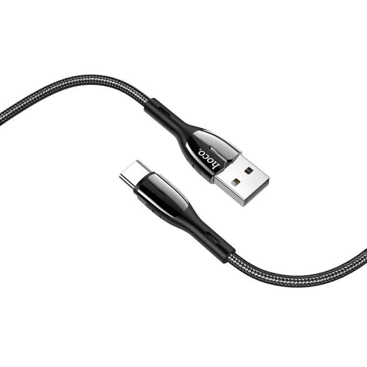 کابل USB به Type-C هوکو مدل U89 به طول 1.2 متر رنگ مشکی