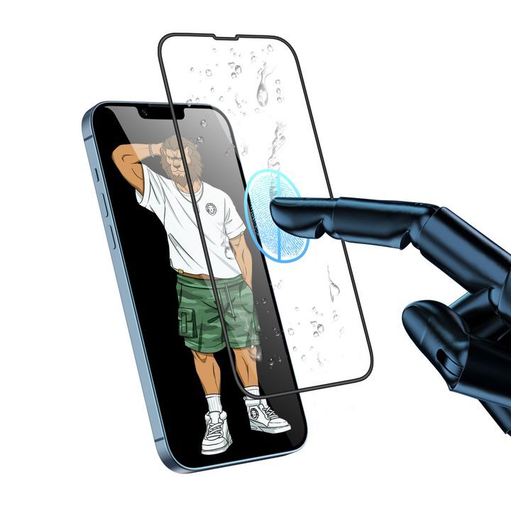  گلس 3D Silicone Plus گرین لاین برای گوشی موبایل اپل مدل iPhone 12 / 12 Pro، با نمایش اثر انگشت و مقاومت در برابر آب 