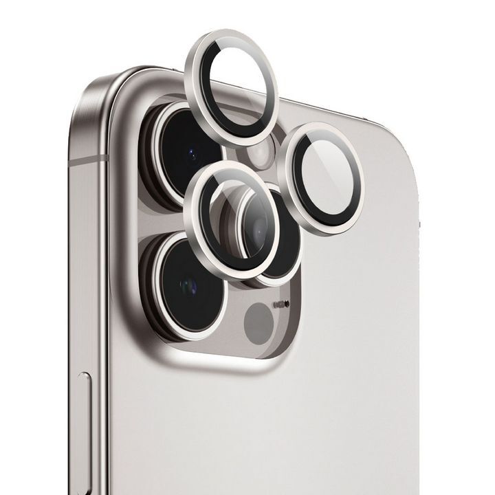  محافظ لنز HD Plus گرین لاین برای دوربین گوشی‌های اپل مدل iPhone 15 Pro / 15 Pro Max / 16 Pro / 16 Pro Max، نمایش جزئیات نصب و محافظت از لنز 