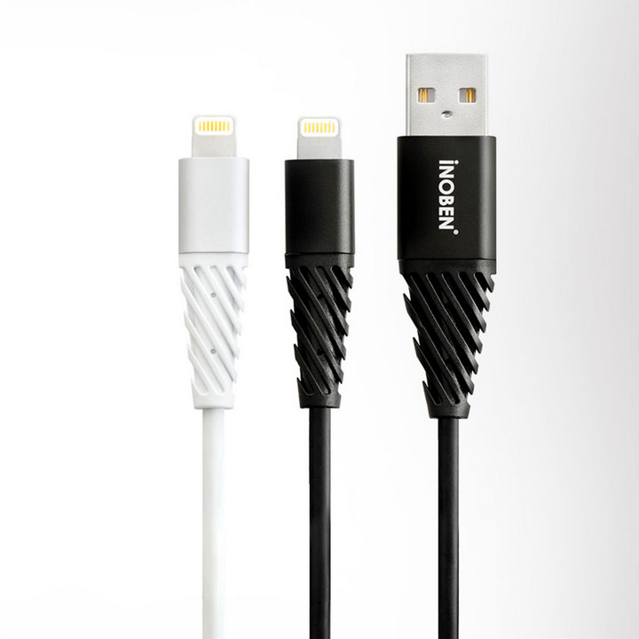 کابل USB به لایتنینگ آینوبن مدل TPE به طول 1.2 متر رنگ مشکی و سفید