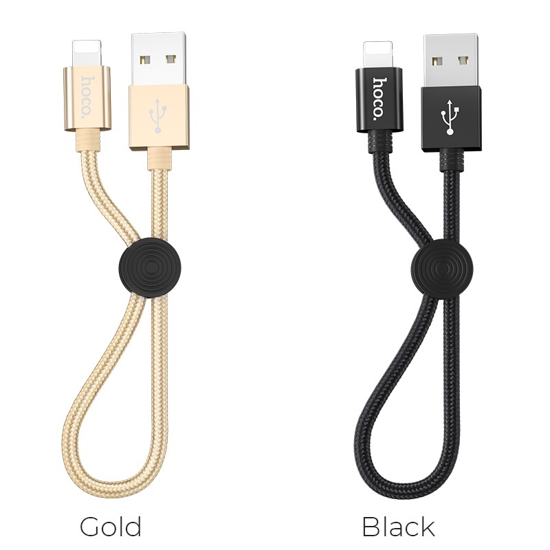  کابل USB به لایتنینگ هوکو مدل X35 به طول 0.25 متر رنگ مشکی و طلایی 