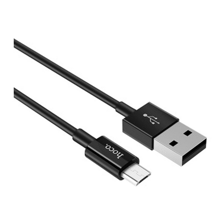  کابل USB به Type-C هوکو مدل X23 در نمای رنگ مشکی 