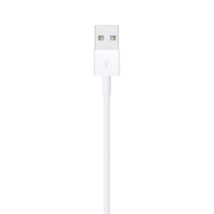  کابل تبدیل USB به لایتنینگ اپل به طول 0.5 متر در نمای سوکت USB 