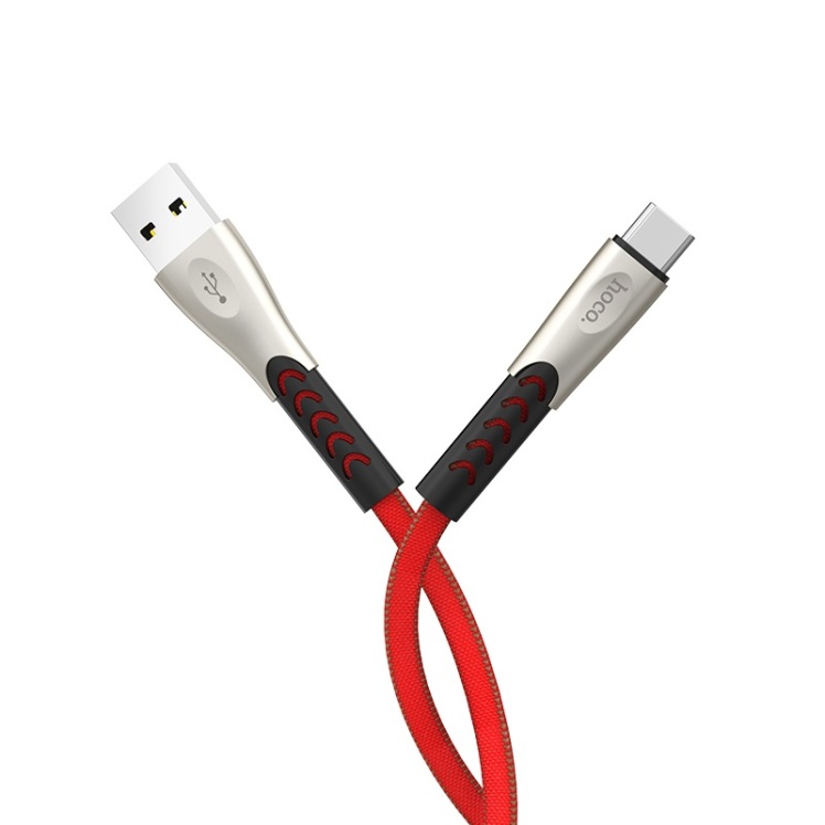 کابل USB به Type-C هوکو مدل U48 به طول 1.2 متر رنگ قرمز