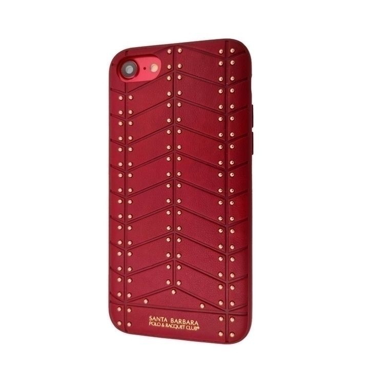 کاور سانتا باربارا مدل ARMOR قرمز رنگ با طرح فلزی مناسب برای گوشی موبایل اپل iPhone 7 / 8 / SE 2020 / SE 2022