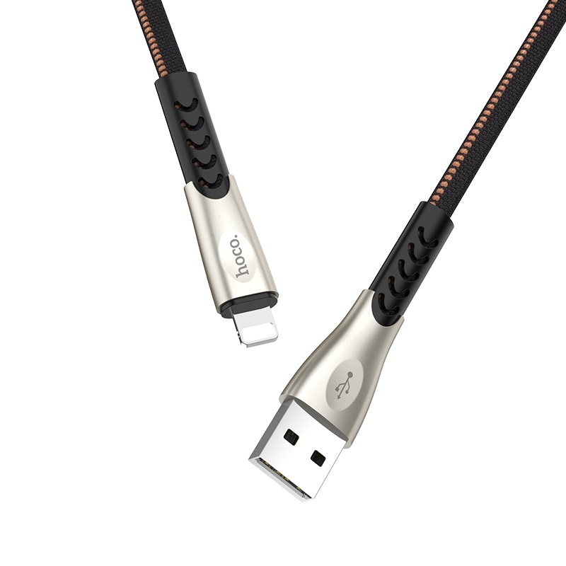  کابل USB به لایتنینگ هوکو مدل U48 به طول 1.2 متر رنگ مشکی 