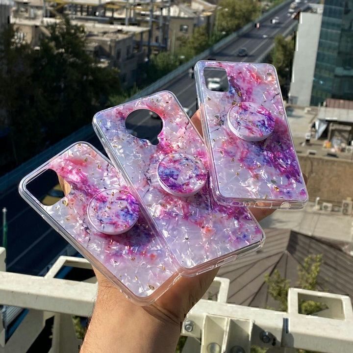 گارد رزین به همراه پاپ سوکت موبایل آیفون11 Pro Max رنگی نمای 3 مدل