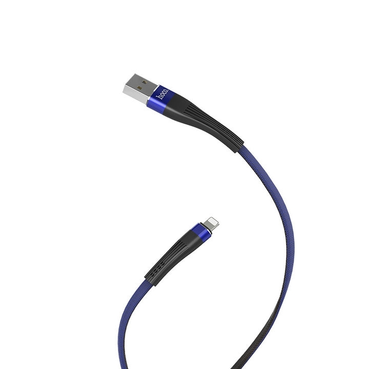 کابل USB به لایتنینگ هوکو مدل U39 به طول 1.2 متر رنگ مشکی نمای پیچیده