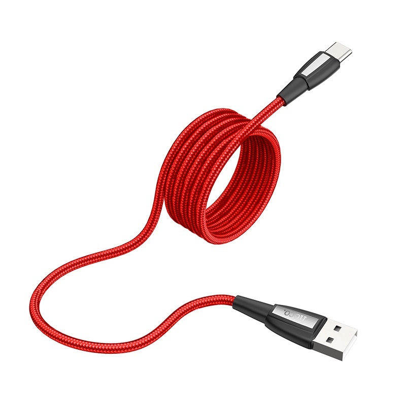  کابل USB به Type-C هوکو مدل X39 به طول 1 متر رنگ قرمز نمای کلی 