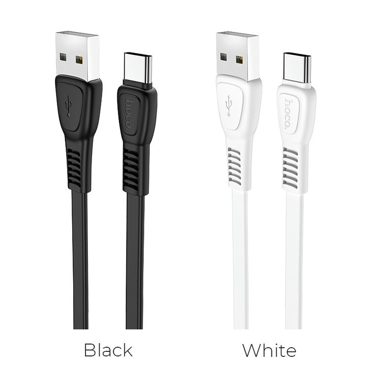  کابل USB به Type-C هوکو مدل X40 به طول 1 متر رنگ مشکی و سفید 
