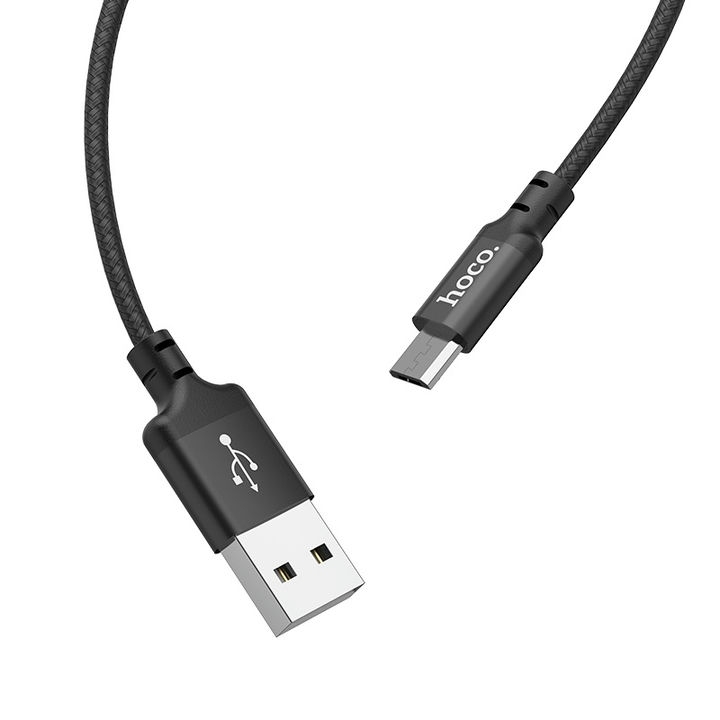  کابل USB به Micro USB هوکو مدل X14در نمای سوکتها 