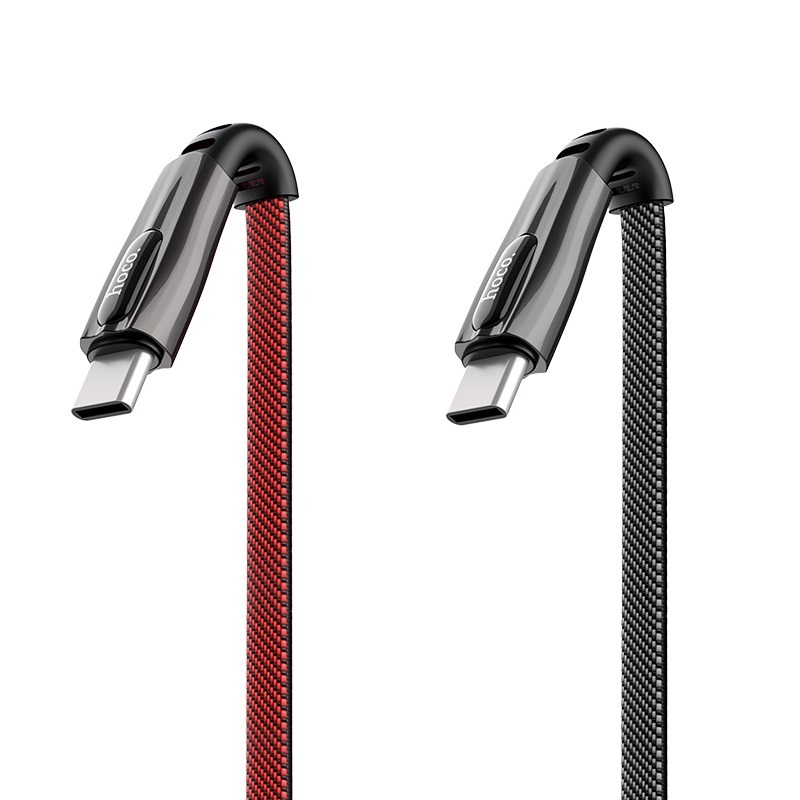  کابل USB به Type-C هوکو مدل U70 به طول 1.2 متر رنگ قرمز و مشکی 