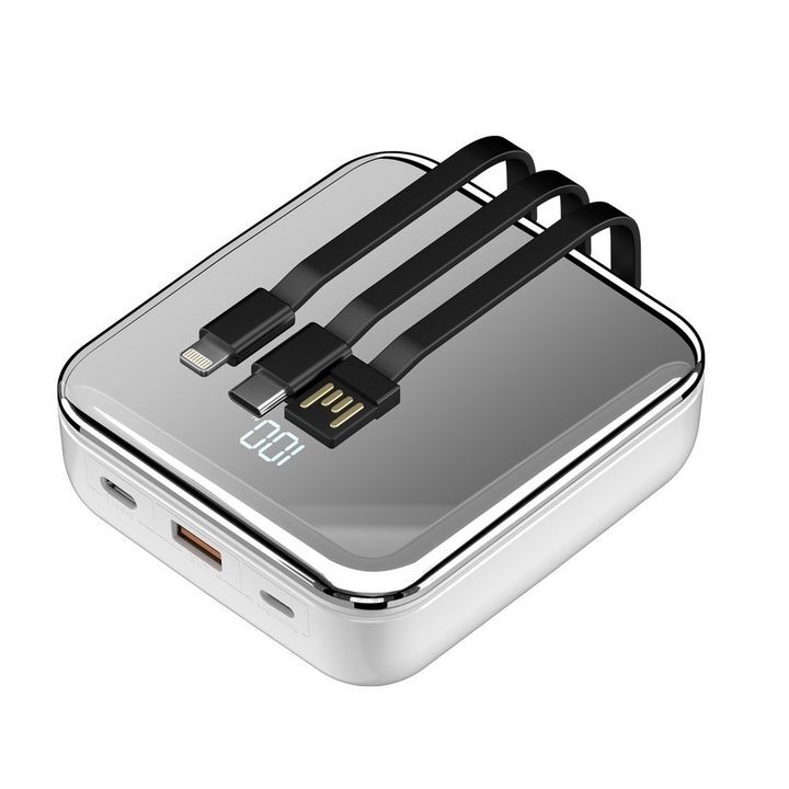 پاوربانک پرودو مدل PD‑PBFCH032 رنگ نقره ای، نمای پشت