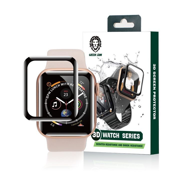 گلس 3D گرین لاین مناسب برای اپل واچ سایز 41 میلی متری با قابلیت مقاومت در برابر ضربه و خط و خش