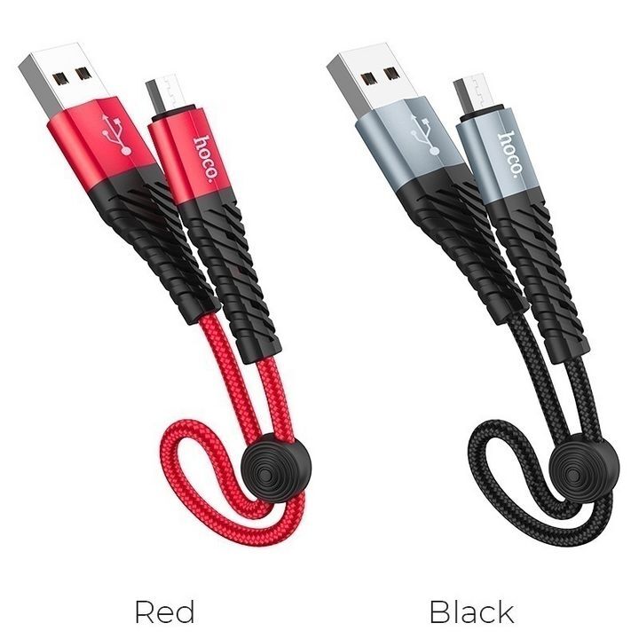  کابل تبدیل USB به Micro USB هوکو مدل X38 در دو رنگ قرمز و مشکی به طول 0.25 متر 