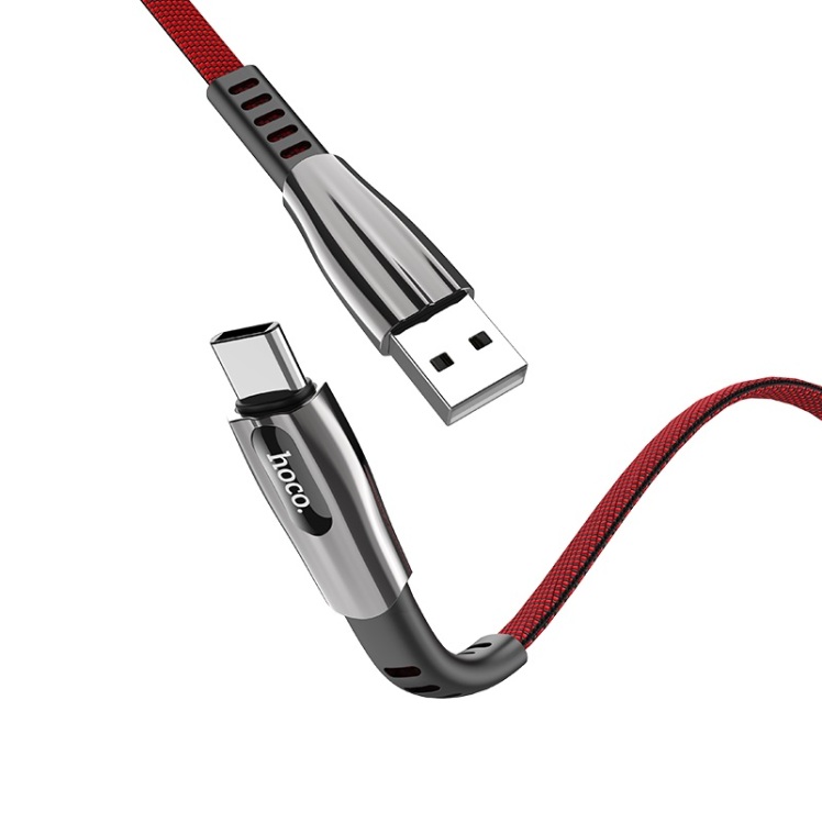 کابل USB به Type-C هوکو مدل U70 به طول 1.2 متر رنگ قرمز