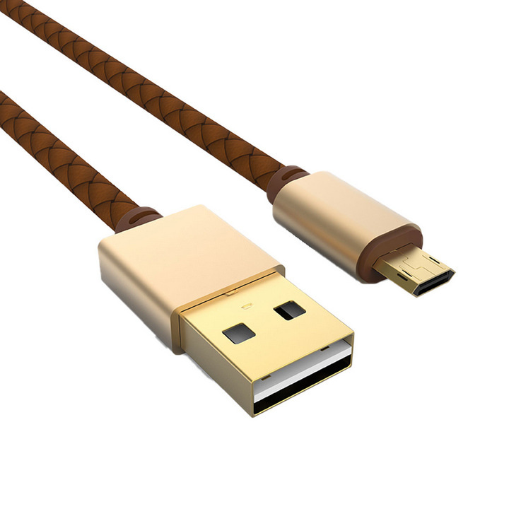 کابل USB به Micro-USB الدینیو مدل LS25 به طول 1.2 متر نمای دو سر کابل