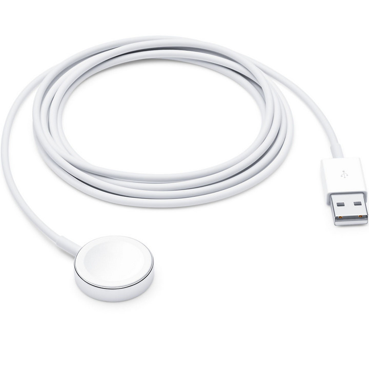 کابل شارژ اپل واچ با درگاه USB به طول 2 متر در نمای کلی کابل