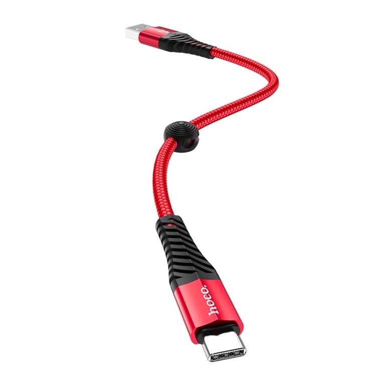 کابل USB به Type-C هوکو مدل X38 به طول 0.25 متر رنگ قرمز