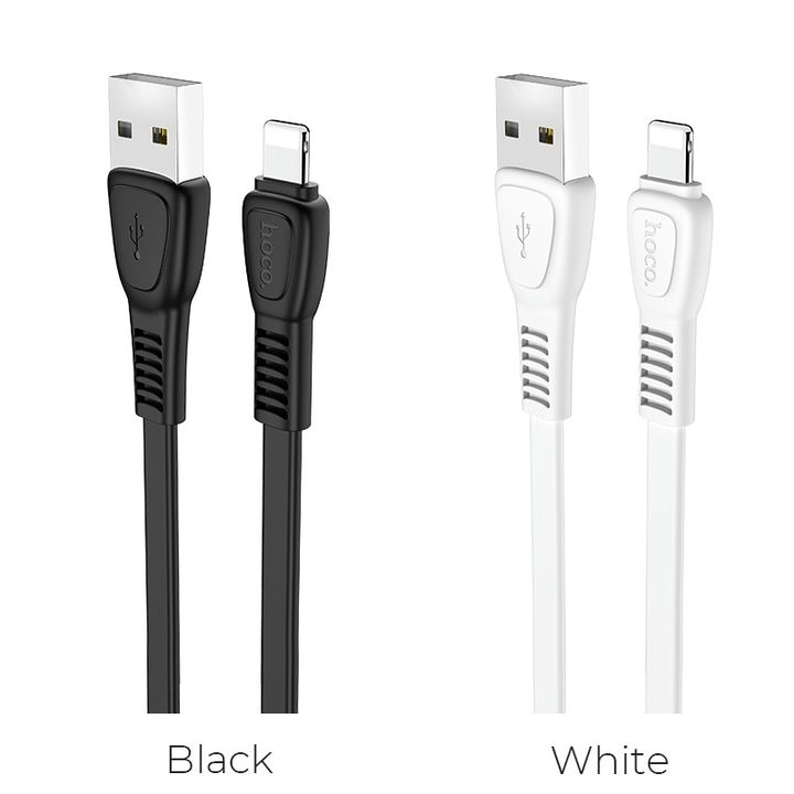  کابل USB به لایتنینگ هوکو مدل X40 به طول 1 متر رنگ مشکی و سفید 