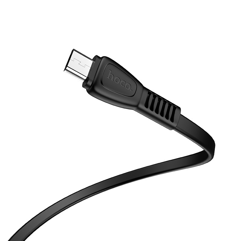  کابل USB به Micro USB هوکو مدل X40 به طول 1 متر رنگ مشکی نمای یک طرف کابل 