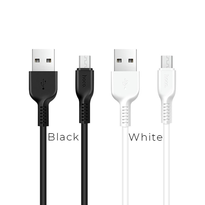  کابل USB به Micro USB هوکو مدل X13 در نمای دو رنگ کابل 