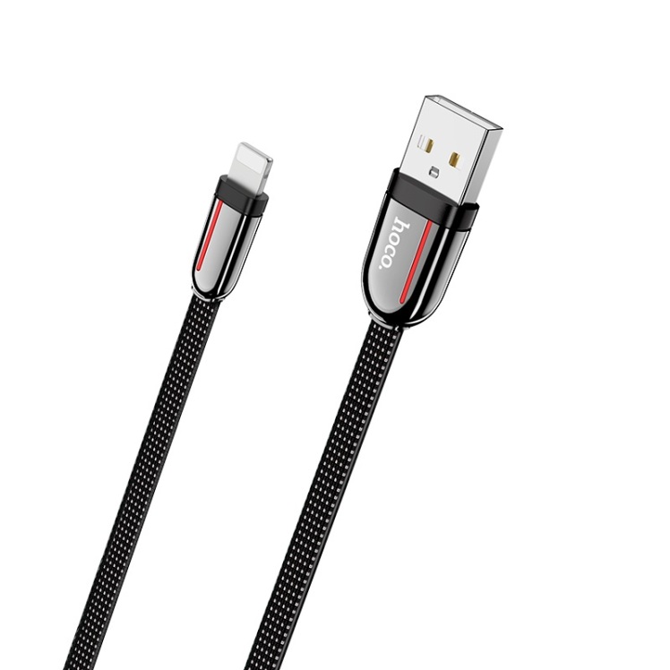 کابل USB به لایتنینگ هوکو مدل U74 به طول 1.2 متر رنگ مشکی