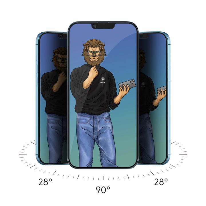 گلس STEVE حریم خصوصی گرین لاین مناسب برای گوشی اپل iPhone XR و 11 با قابلیت نمایش زاویه 28 درجه و 90 درجه