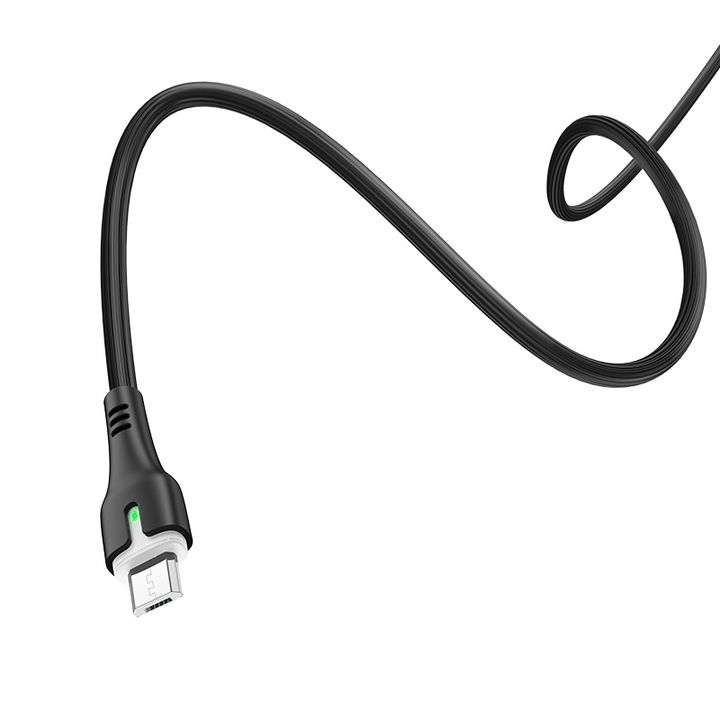  کابل USB به Micro USB هوکو مدل X45 به طول 1 متر رنگ مشکی نمای یک طرف کابل 