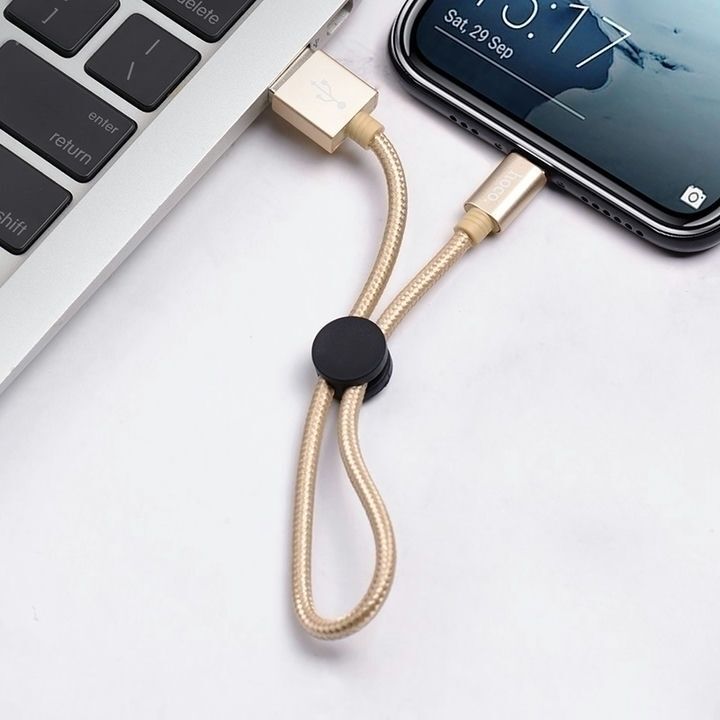  کابل تبدیل USB به Type-C هوکو مدل X35 به طول 0.25 متر متصل به لپ‌تاپ و تلفن همراه 