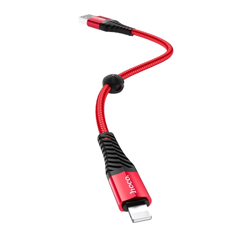 کابل USB به لایتنینگ هوکو مدل X38 به طول 0.25 متر رنگ قرمز