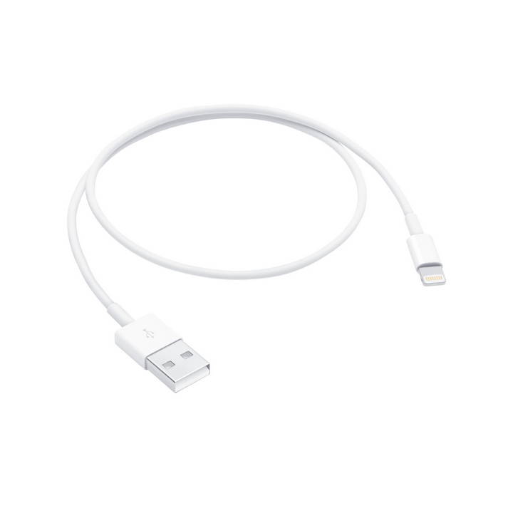 کابل تبدیل USB به لایتنینگ اپل به طول 0.5 متر در نمای کلی کابل
