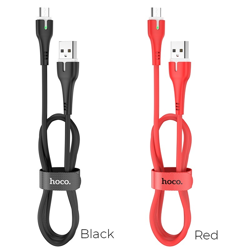  کابل USB به Micro USB هوکو مدل X45 به طول 1 متر رنگ قرمز و مشکی 