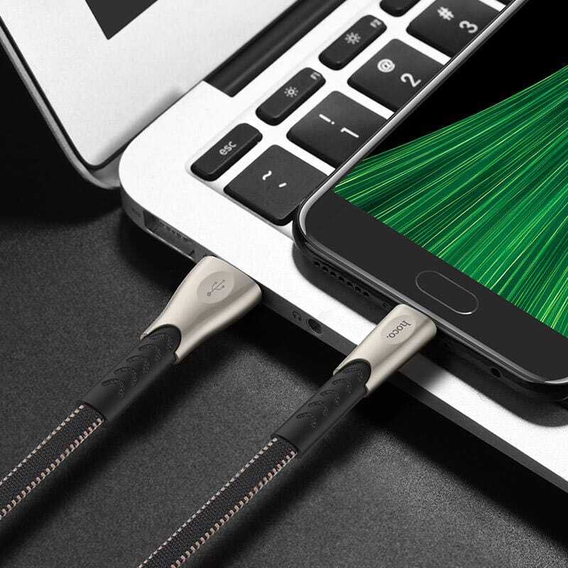  کابل USB به Micro USB هوکو مدل U48 به طول 1.2 متر نمای اتصال به لپ تاب 
