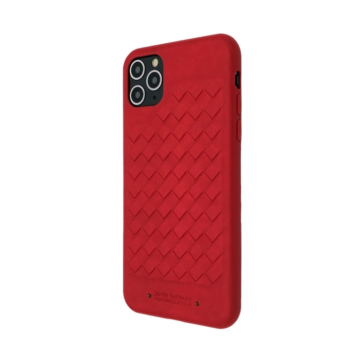  گارد سانتا باربارا مدل RAVEL مناسب موبایل 11 پرو مکس رنگ قرمز نمای کج به سمت چپ 