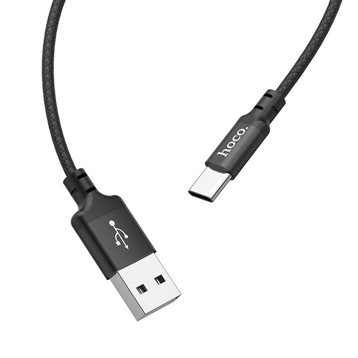  کابل USB به Type-C هوکو مدل X14 به در نمای سوکتها 