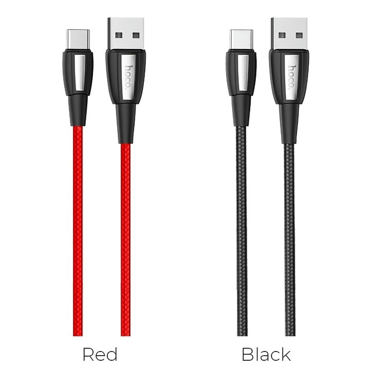  کابل USB به Type-C هوکو مدل X39 به طول 1 متر رنگ مشکی و قرمز 