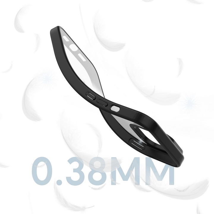  کاور نازک و انعطاف‌پذیر Hybrid Plus گرین لاین برای iPhone 13 Pro از نمای جانبی با ضخامت 0.38 میلی‌متر 