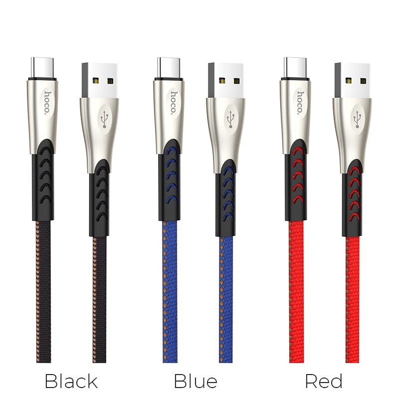  کابل USB به Type-C هوکو مدل U48 به طول 1.2 متر نمای رنگ بندی 