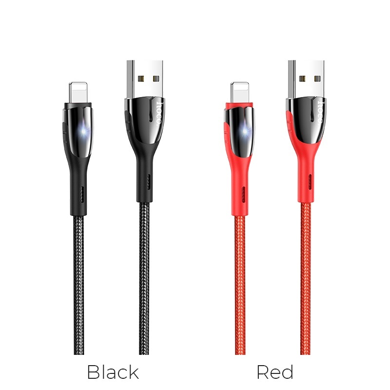  کابل USB به لایتنینگ هوکو مدل U89 به طول 1.2 متر رنگ قرمز و مشکی 