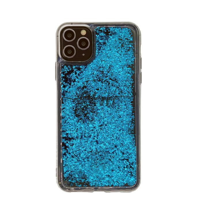  گارد مدل آکواریوم موبایل آیفون X / XS رنگ آبی نمای ایستاده با گوشی 
