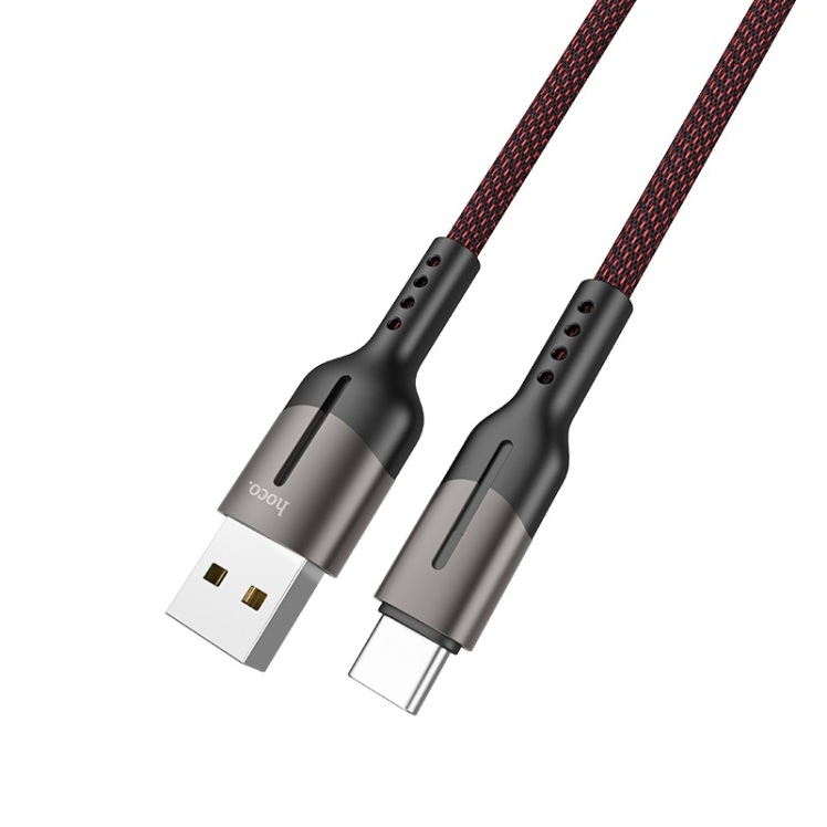 کابل USB به Type-C هوکو مدل U68 به طول 1.2 متر رنگ مشکی