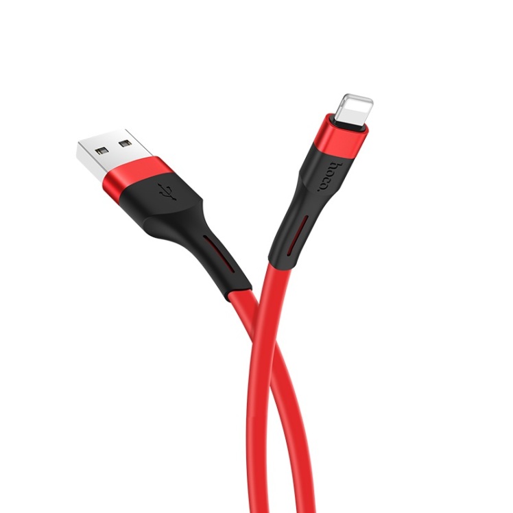 کابل USB به لایتنینگ هوکو مدل X34 به طول 1 متر رنگ قرمز