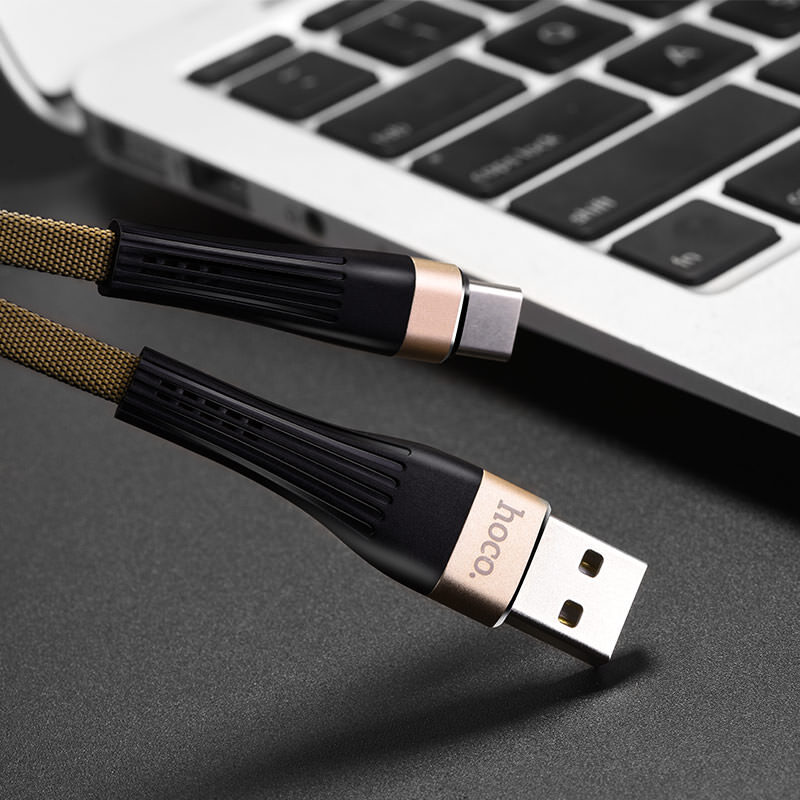  کابل USB به Type-C هوکو مدل U39 به طول 1.2 متر رنگ مشکی 
