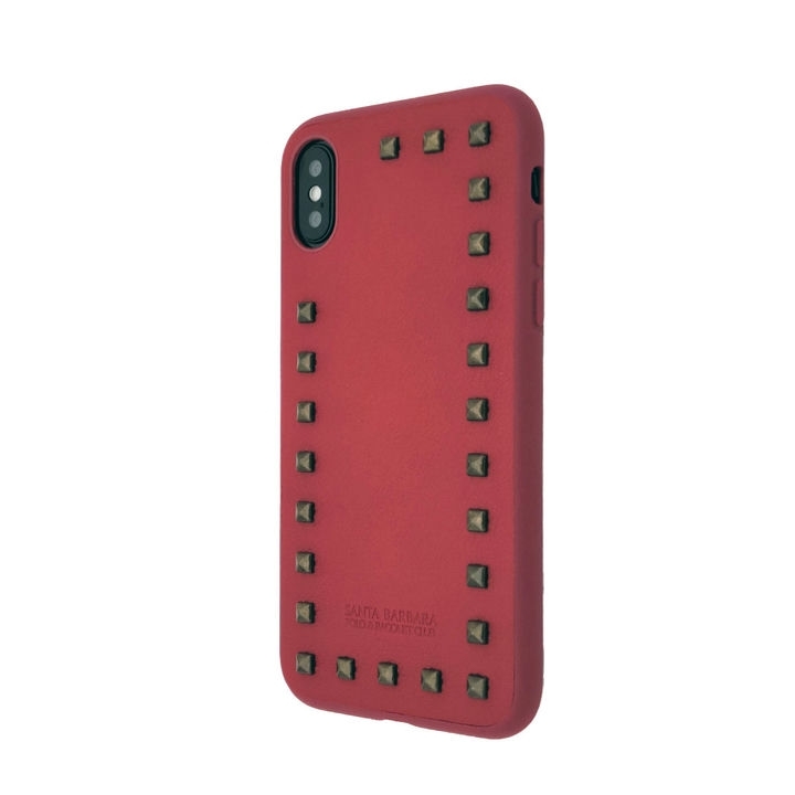 گارد سانتا باربارا مدل DEBONAIR موبایل آیفون X / XS رنگ قرمز نمای کج به سمت چپ